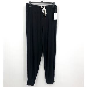 HONEYDEW INTIMATES Women's Kickin' It French Terry Lounge Pants Large Black NWT